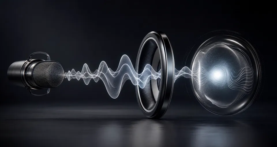 Voice calling agent audio visualization
